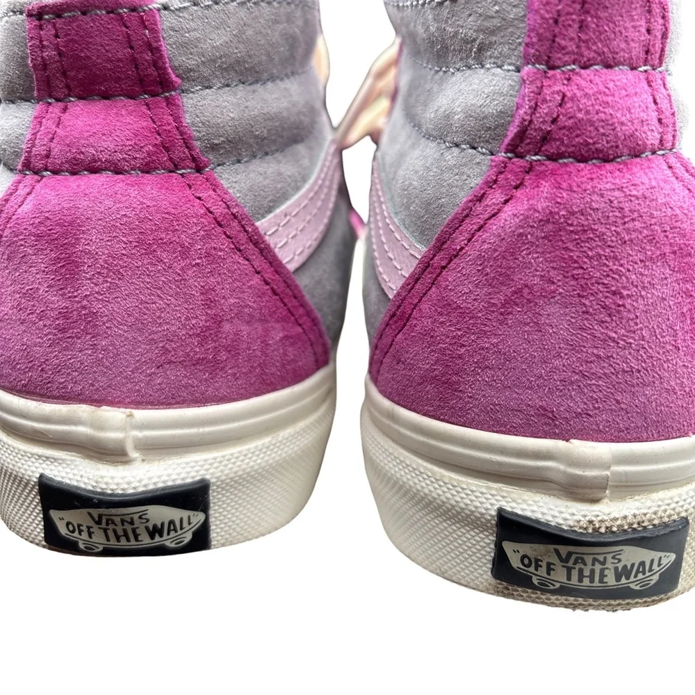 Vans Women's Pink and Gray Sk8-Hi 46 MTE DX high top lace all weather sneakers 6